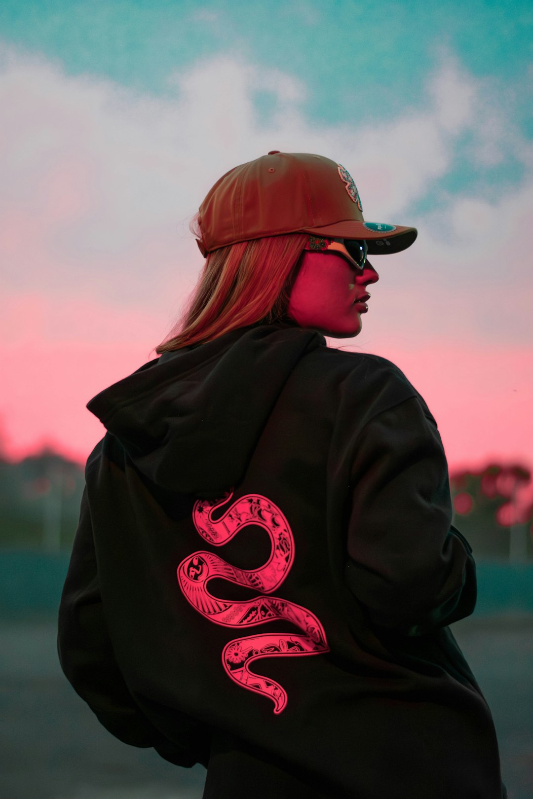 Person wearing custom merch